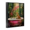 Stupell Industries Leopard in Lush Tropical Bath Framed Giclee Design by Heidi Kuntz